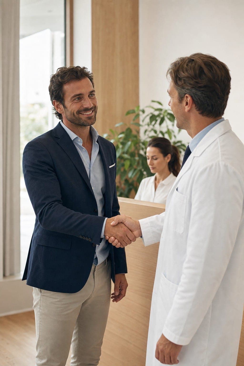 Distributore Fresissima con un dentista cliente
